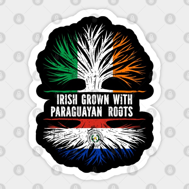 Irish Grown With Paraguayan Roots Ireland Flag Sticker by silvercoin